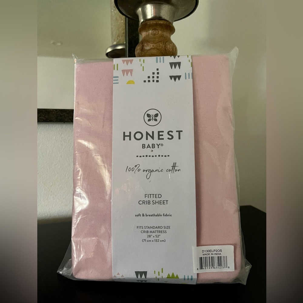 Honest Baby Organic cotton fitted crib sheet